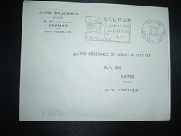 LETTRE OBL.MEC.6-9 1960 SAUMUR MAINE ET LOIRE (49) CHATEAU Ses Vins + André BAUCHARD Avoué - Sonstige & Ohne Zuordnung