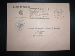 LETTRE MAIRIE OBL.MEC.9-12 1969 49 SAUMUR M. ET L. (MAINE ET LOIRE) CHATEAU Ses Vins - Altri & Non Classificati