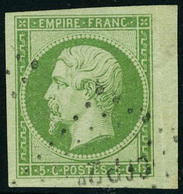 Oblitéré N° 12a, 5c Vert-jaune, Belles Marges Dont Bdf, Superbe - Altri & Non Classificati