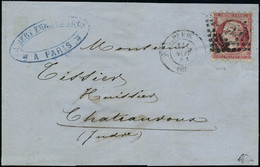 Lettre N° 17B, 80c Rose Empire ND, Piquage Susse Sur L Losange Et Càd De Pris 11 Nov 61 Pour Chateauroux, Arrivée 12 Nov - Other & Unclassified