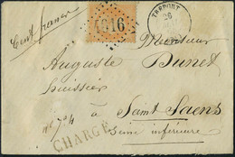 Lettre N° 23, 40c Orange Sur L Chargée 26 Mai 68 Le Tréport Pour St-Saens, T.B. - Autres & Non Classés