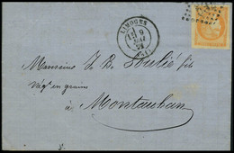 Lettre N° 48, 40c Orange Marges Enormes Obl Sur L 9.5.71 Pour Montauban, T.B. - Autres & Non Classés