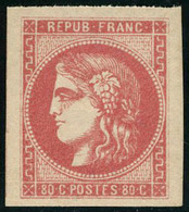 Neuf Sans Charnière N° 49, 80c Rose, Marges énormes, Superbe, Signé Brun - Other & Unclassified