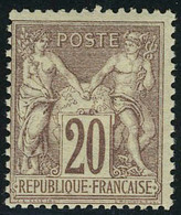 Neuf Sans Charnière N° 67, 20c Brun Lilas Type I TB - Autres & Non Classés