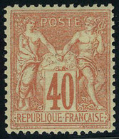 Neuf Avec Charnière N° 70, 40c Orange, Excellent Centrage, Cl, Superbe Signé Brun - Sonstige & Ohne Zuordnung