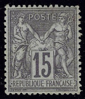 Neuf Avec Charnière N° 77, 15c Gris Excellent Centrage, T.B. 1200+ 50% - Otros & Sin Clasificación