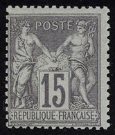 Neuf Avec Charnière N° 77, 15c Gris, Type II, T.B. - Otros & Sin Clasificación