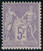 Neuf Sans Charnière N° 95, 5F Violet S/lilas, Superbe - Other & Unclassified