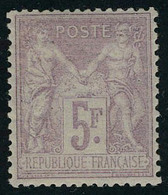 Neuf Avec Charnière N° 95a, 5f Lilas Rose Sur Lilas Pâle, T.B. - Autres & Non Classés