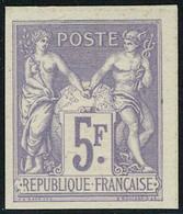 Neuf Sans Gomme N° 95b, 5f Violet, Emission Des Régents, ND Sans Teinte De Fond TB - Otros & Sin Clasificación