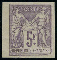 Neuf Avec Charnière N° 95c, 5f Violet ND Granet, Bdf, T.B. Signé A Brun - Autres & Non Classés