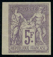 Neuf Avec Charnière N° 95c, 5f Violet ND Granet, Bdf, T.B. Signé A Brun - Andere & Zonder Classificatie
