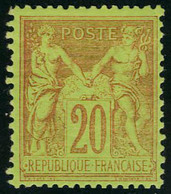 Neuf Avec Charnière N° 96, 20c Brique Sur Vert, TB - Andere & Zonder Classificatie