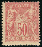 Neuf Sans Charnière N° 98, 50c Rose, Type II, TB, Signé Calves - Altri & Non Classificati