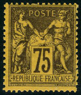 Neuf Sans Charnière N° 99, 75c Violet S/orange, TB - Autres & Non Classés