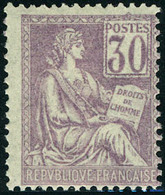 Neuf Sans Charnière N° 115, 30c Violet Centrage Courant, T.B. - Autres & Non Classés