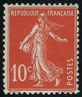 Neuf Avec Charnière N° 138c, 10c Semeuse écarlate, Cl, T.B. - Other & Unclassified