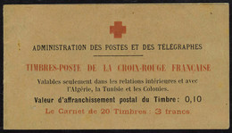 Neuf Sans Charnière N° 147b, 10c + 5c Croix Rouge, Carnet Complet De 20 T. Infime Trace De Ch. Sur Un Ex. T.B. - Altri & Non Classificati