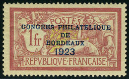 Neuf Avec Charnière N° 182, 1f Congrés De Bordeaux, TB, Signé Brun - Other & Unclassified