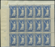 Neuf Sans Charnière N° 186, 50c Bleu JO 1924 Bloc De 25ex Bdf Tout Autour, Bon Centrage TB - Autres & Non Classés