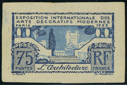 Neuf Sans Gomme N° 215, 75c Art Déco Architecture, Essai ND Bleu Et Outremer, T.B. - Autres & Non Classés