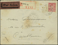 Lettre N° 216, 5f Paris Sur LR PA Obl 12.5.25 Pour Casablanca, Arrivére 14.5.25, Qq Rousseurs. Maury - Autres & Non Classés