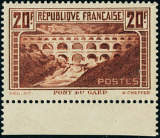 Neuf Sans Charnière N°262A. 20f Pont Du Gard. Type I. Infime Adhérence. BdF. T.B. - Other & Unclassified