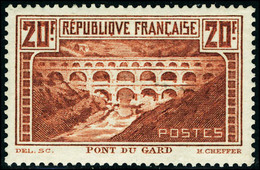 Neuf Avec Charnière N° 262Aa, 20f Pont Du Gard, Type I, Chaudron Clair, Dentelé 13 1/2, Cl, T.B. - Other & Unclassified