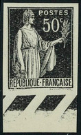 Neuf Sans Gomme N° 283, 50c Paix Type I Noir Sur Papier épais, ND, Bdf, T.B. - Other & Unclassified
