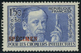 Neuf Sans Gomme N° 330/33, La Série Chomeurs, Surchargée Spécimen TB Toujours NSG - Autres & Non Classés