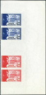Neuf Sans Charnière N° 565/66, La Bande Complète Légion Tricolore Non Dentelée, Bdf, Superbe Et Rare - Other & Unclassified
