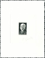 N°864. 15f Raymond Poincaré. Epreuve D'artiste En Noir. T.B. - Other & Unclassified