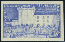 Neuf Sans Charnière N° 995A, 18f Villandry 1ex Bleu, 1 Vert Et 1 Brun, Non-dentés, TB Maury - Other & Unclassified