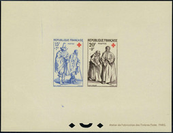 Neuf Sans Charnière N° 1140/1, Croix Rouge 1957, 2 épreuves De Luxe + épreuve De Luxe Collective + ND, T.B. - Other & Unclassified