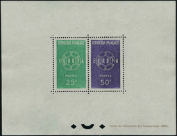 Neuf Sans Charnière N° 1218/9, Europa 1959, Bloc Dentelé Gommé, T.B. Tirage 20 - Other & Unclassified