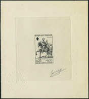 N° 1278/9, Croix Rouge 1960, La Paire épreuve D'artiste En Noir Signées Par Le Graveur + Cachet à Sec De L'atelier, T.B. - Other & Unclassified