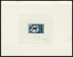 N° 1498, Centenaire Du Réseau Pneumatique, épreuve D'artiste En Bleu Foncé, Signée Combet, T.B. - Other & Unclassified