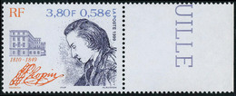 Neuf Sans Charnière N° 3287, 150è Anniversaire De La Mort De Chopin, Couleur Bleu Absente, Bdf, T.B. Signé Calves, Maury - Other & Unclassified
