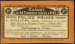 Neuf Sans Charnière N° 158-C2, 5c Orange Semeuse, Carnet De 40 T. Avec Pub Sur Couverture, S.5, TB - Other & Unclassified