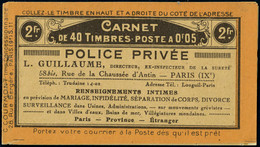 Neuf Sans Charnière N° 158-C2, 5c Orange Semeuse, Carnet De 40 T. Avec Pub Sur Couverture, S.11, TB - Other & Unclassified