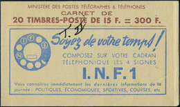 Neuf Sans Charnière N° 886-C6, 15f Bleu Gandon Type II Pubs Pernot 4 Fois, N° Et CD En Bas 20.11.51, Petite Inscription  - Other & Unclassified