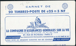 Neuf Sans Charnière N° 1234-C2, 0,25f Marianne à La Nef, Carnet De 20 Timbres, S.2-60, N° Et C.D. (4.2.60) En Bas, TB - Other & Unclassified