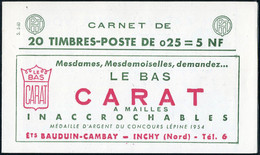 Neuf Sans Charnière N° 1234-C2, 0,25f Marianne à La Nef, Carnet De 20 Timbres, S.5-60, TB - Other & Unclassified