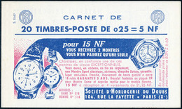 Neuf Sans Charnière N° 1263-C3, 0,25f Marianne De Decaris, Carnet De 20 T. S.11-60, N° Et C.D. (12.8.60) En Bas, TB - Other & Unclassified