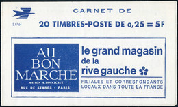 Neuf Sans Charnière N° 1263-C3, 0,25f Marianne De Decaris, Carnet De 20 T., S.17-64, TB - Other & Unclassified