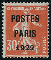 Neuf Avec Charnière N° 32, 30c Paris 1922 Cl T.B. Signé Brun - Other & Unclassified