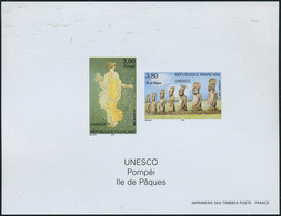 Neuf Sans Charnière N° 118/19, UNESCO POMPEI Ile De Paques, Bloc Gomme ND Collectif, T.B. - Other & Unclassified
