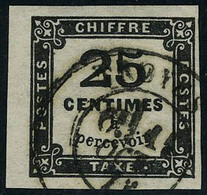 Oblitéré N° 5A, 25c Noir Bdf, Superbe - Other & Unclassified