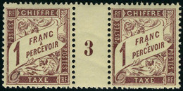 Neuf Sans Charnière N° 40, 1f Lilas-brun Sur Paille, 4 Paires Horizontales Avec Millésimes Différents : 0 (1920), 8, 9 E - Sonstige & Ohne Zuordnung