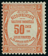 Neuf Avec Charnière N° 47, 50c Rouge, Valeurs Impayées, TB - Sonstige & Ohne Zuordnung